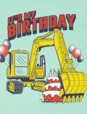 Camiseta con gráfico de camión de cumpleaños para bebés y niños pequeños