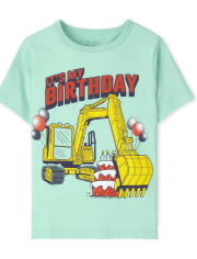 Camiseta con gráfico de camión de cumpleaños para bebés y niños pequeños