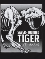 T-shirt graphique tigre à dents de sabre pour garçon