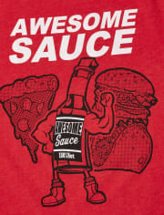 Camiseta estampada Awesome Sauce para niños