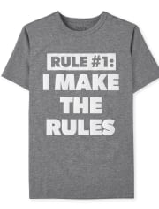 Camiseta con estampado de reglas para niños