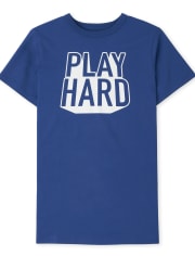 Boys Dad And Me Play Hard Graphic Tee