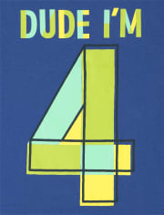 Boys I'm 4 Birthday Graphic Tee