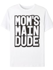 Camiseta estampada Mom's Dude para niños