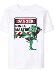 Camiseta gráfica Dino Ninja para niños