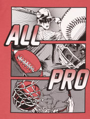 Boys All Pro Sports Graphic Tee