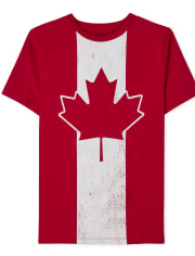 Boys Canada Day Maple Leaf Graphic Tee