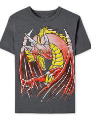 T-shirt graphique dragon pour garçon