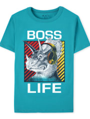 Camiseta estampada Boss Life para niños