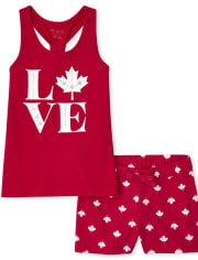 Girls Canada Day 2-Piece Set