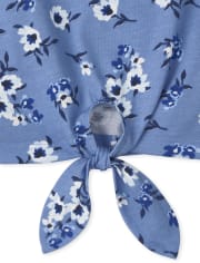 Girls Print Tie Front Tank Top 3-Pack