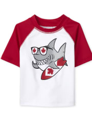 Rashguard Shark de la fête du Canada pour tout-petits garçons