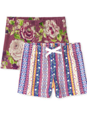 Lot de 2 shorts imprimés pour fille