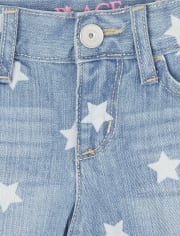Shorts de mezclilla para niñas Americana Stars
