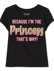 Baby And Toddler Girls Princess Graphic Tee