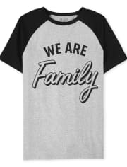 Camiseta con estampado de familia unisex para adulto