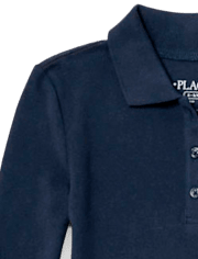 Vestido tipo polo de piqué de uniforme para niña, paquete de 2