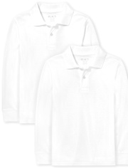 Polo de piqué uniforme para niños, paquete de 2