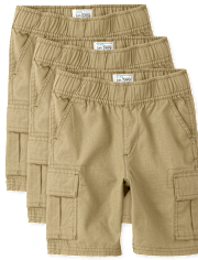 Short cargo sin cierre para niño 3-Pack - Estrecho