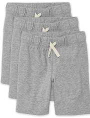 Boys Husky French Terry Shorts 3-Pack