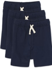 Boys Husky French Terry Shorts 3-Pack