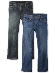 Boys Bootcut Jeans 2-Pack - Slim