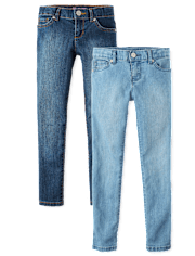 Girls Super Skinny Jeans 2-Pack - Slim