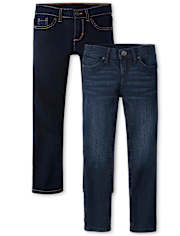 Fille jeans ajustés 2-Pack - Plus