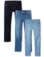 Fille jeans ajustés 3-Pack - Plus