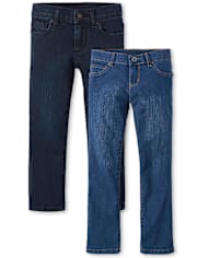 Girls Bootcut Jeans 2-Pack - Slim