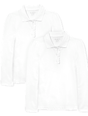 uniformes pour fille Ruffle Pique Polo 2-Pack - Plus