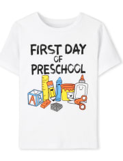 Baby And Toddler Boys First Day Of Preschool Graphic Tee