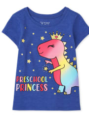 Baby And Toddler Girls Preschool Princess Graphic Tee