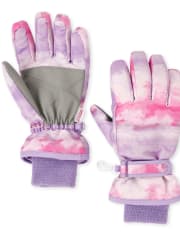 Girls Tie Dye Ski Gloves