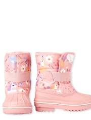 Toddler Girls Unicorn Snow Boots