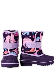Botas de nieve Dino para niñas pequeñas