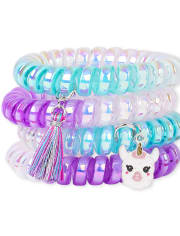 Girls Llama Coil Bracelet 4-Pack