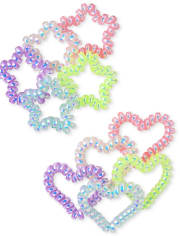 Paquete de 10 pulseras de bobina de estrella para niñas