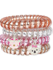 Girls Critter Coil Bracelets 4-Pack