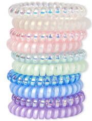 Girls Rainbow Coil Bracelet 10-Pack