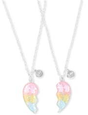 Girls Unicorn Heart BFF Necklace 2-Pack
