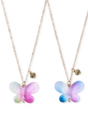 Paquete de 2 collares BFF de mariposa para niñas
