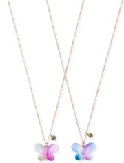 Paquete de 2 collares BFF de mariposa para niñas