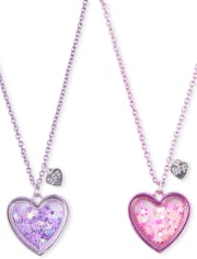 Girls Shakey Heart BFF Necklace 2-Pack
