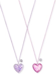 Girls Shakey Heart BFF Necklace 2-Pack