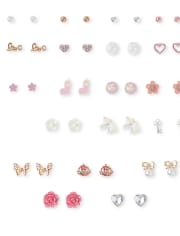 Girls Sparkle Earrings 20-Pack