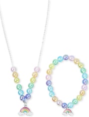 Girls Rainbow 8-Piece Jewelry Set