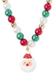 Girls Christmas Beaded Necklace And Bracelet Set