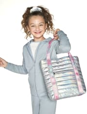 Large Capacity Holographic Portable Storage Tote Bag For Girls