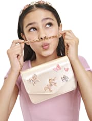 Girls Iridescent Jeweled Bag